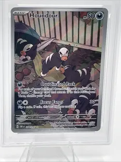 2023 Pokemon OBF EN Illustration Rare #204 Houndour PSA 9 MINT - Image 2