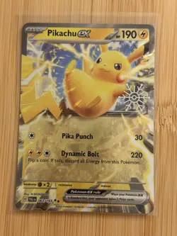 Pokemon TCG Pikachu EX Snowflake Stamp Holiday Calendar 063/193 - Image 1