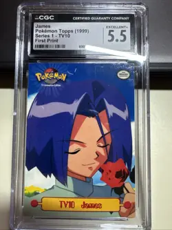James Pokemon Topps 1999 Series 1 TV10 First Print Original Vintage - Image 1
