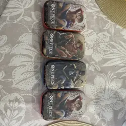 One Piece TCG Mini Tin Pack Set Vol. 2 TS-02 Lot of 4 New Sealed English W Promo - Image 2