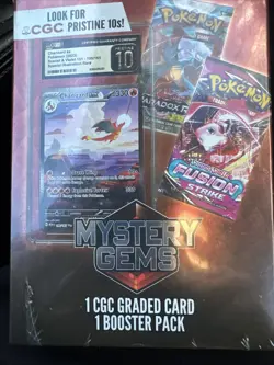 Pokemon Mystery Gems 1 CGC Graded Card & 1 TCG Booster Pack - New Sealed Box - Image 1