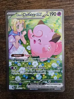 Pokemon TCG Lillie's Clefairy EX Journey Together Sir Card 184/159 NM Condition - Image 1