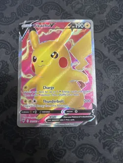 Pokemon TCG Vivid Voltage Pikachu v 170/185 Full Art Ultra Rare Card - Image 1
