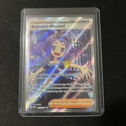 Acerola's Mischief Holo Ultra Rare Pokemon TCG Card Mega Evolution 165/132 ME01 - Image 1