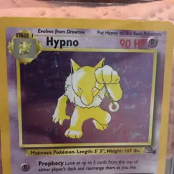 Pokemon Hypno Fossil Holo Rare Unlimited Card 8/62 90HP 1999 English Vintage NM - Image 2