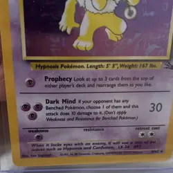 Pokemon Hypno Fossil Holo Rare Unlimited Card 8/62 90HP 1999 English Vintage NM - Image 3