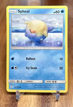 Spheal 49/236 Non Holo Common Sun & Moon Cosmic Eclipse Pokemon Card NM - Image 1