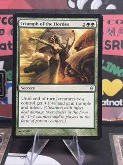 Phyrexia Triumph of the Hordes Magic the Gathering Plus 5 Vintage Forests LP Lot - Image 2