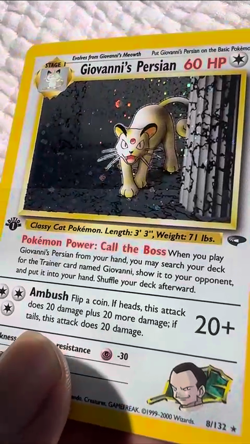 Pokemon TCG Giovanni's Persian 8/132 Gym Challenge Holo Rare 1st Edition NM / LP - Image 2