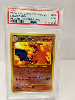 Charizard Pokemon 2000 Reverse Foil Neo 2 Promo Japanese #006 PSA 9 - Image 4