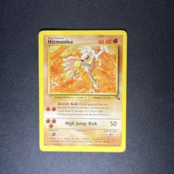 Pokemon TCG Hitmonlee Fossil 22 Unlimited Rare Card MP - Image 1