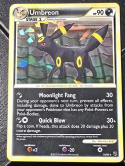 Pokemon TCG HS-Undaunted Holo Rare Umbreon 10/90 Near Mint - Image 1
