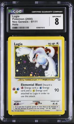 Pokemon TCG Lugia Neo Genesis Holo CGC 8 Near Mint / Mint - Image 1