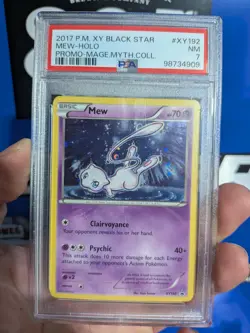2017 POKEMON XY BLACK STAR PROMO MAGEARNA MYTHICAL COLL #XY192 MEW-HOLO PSA 7 - Image 1