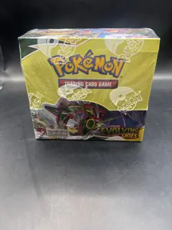 Pokemon TCG Sword & Shield EVOLVING SKIES Booster Box Sealed *TEAR IN SEAL* 820650818776 - Image 1