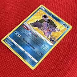 Pokemon Radiant Blastoise GO 018/078 Radiant Rare Holo 150 HP Turtle *Free Ship* - Image 3