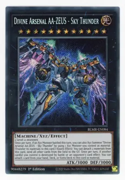 Yugioh Divine Arsenal AA-ZEUS-Sky Thunder BLMR-EN084 Secret Rare 1st NM - Image 1