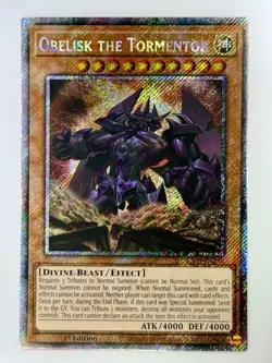 Obelisk the Tormentor Yugioh RA03-EN230 Platinum Secret Rare 1st Edition Mint - Image 1