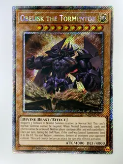Obelisk the Tormentor Yugioh RA03-EN230 Platinum Secret Rare 1st Edition Mint - Image 2