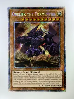 Obelisk the Tormentor Yugioh RA03-EN230 Platinum Secret Rare 1st Edition Mint - Image 4