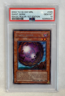 2002 Yu-Gi-Oh! Magic Ruler MRL-085 Giant Germ 1st Edition-PSA 10 Gem Mint - Image 1