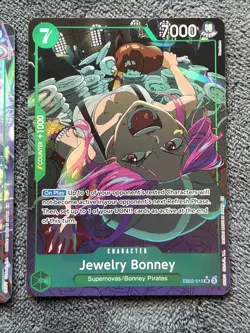 One Piece CCG Bonney Uta Alt Arts EB02-015 OP13-023 NM English Foil Bundle Lot - Image 3