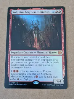 SOLPHIM MAYHEM DOMINUS Magic the Gathering FOIL Card MTG PHYREXIA 150/271 - Image 1