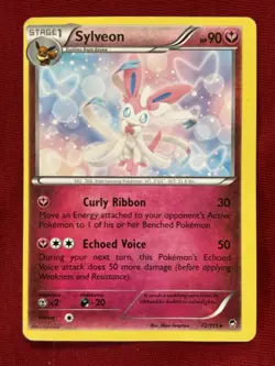 Sylveon - 72/111 - Furious Fists Regular Rare Pokemon TCG Card MP - Image 1