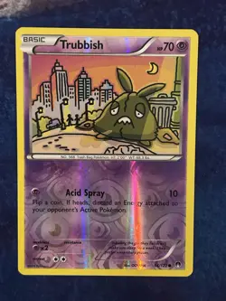 Pokemon Trubbish # 56/122 Reverse Holo - XY - BREAKpoint - Played - Image 1