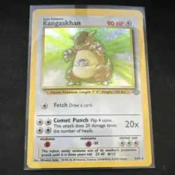 Pokemon TCG Kangaskhan Jungle Holo Rare 5/64 90 HP English 1999 lightly played - Image 1