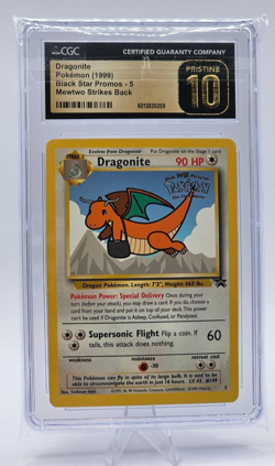 Pokemon Black Star Dragonite #5 Movie Promo WotC CGC Pristine 10 - Image 1