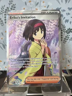 Pokemon TCG Scarlet & Violet Trainer Supporter Erika's Invitation 196/165 - Image 1