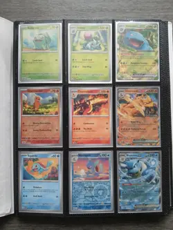 Pokemon 151 basic set #1-165 With Binder Charizard Blastoise Mew Venusaur EX - Image 2