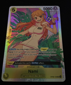 One Piece TCG Nami SR OP08-106 Two Legends Holo NMMT - Image 1