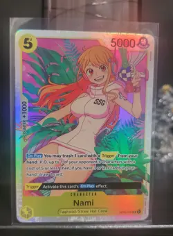 One Piece TCG Nami SR OP08-106 Two Legends Holo NEAR MINT - Image 1
