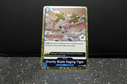 Gravity Blade Raging Tiger Rare OP06-058 Premium Booster Vol. 2 Event Blue - Image 1