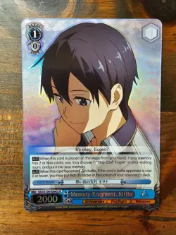 Weiss Schwarz SAO 10th Anniversary - Memory Fragment, Kirito SR - English - Image 1