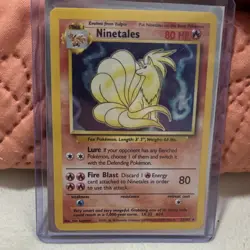 Pokemon Ninetales Base Set Holo Rare Card 12/102 80HP WOTC 1999 English MINT/NM - Image 1