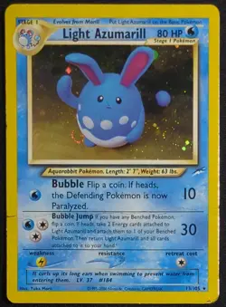 Light Azumarill 13/105 Neo Destiny Pokemon Card - Image 1