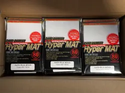 KMC Card Barrier Hyper Mat White Sleeves Case 30 packs of 80 2400 Sleeves - Image 1