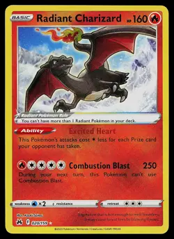 Pokemon Card - Radiant Charizard Crown Zenith 020/159 Radiant Rare Holo - Image 1