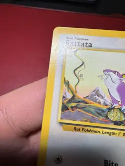 Rattata 61/102 Trainer Deck A Base Pokemon Card MP - Image 3