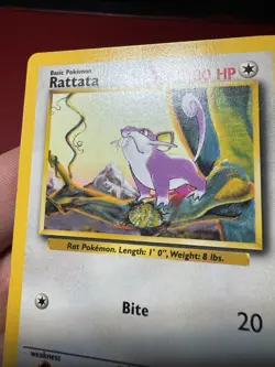 Rattata 61/102 Trainer Deck A Base Pokemon Card MP - Image 4