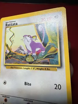 Rattata 61/102 Trainer Deck A Base Pokemon Card MP - Image 5