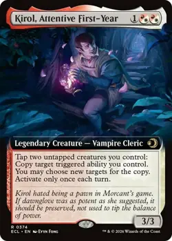 1x (374) Kirol, Attentive First-Year - EXTENDED ART MTG Lorwyn Eclipsed NM Magic - Image 1