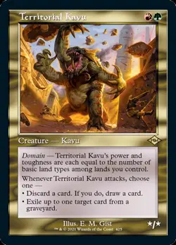 Territorial Kavu (Retro Foil Etched) [Modern Horizons 2] Foil Near Mint - Image 1