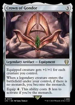 Crown of Gondor 75 LTC 2023 Monarch Jarel Threat 2023 MTG Equipment Legendary - Image 1