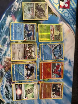 Lot Of 9 Stamped Pokemon League Cards LP - Image 1
