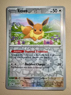 Eevee 74/131 Reverse Holo Card Prismatic Evolutions Pokemon TCG NM Near Mint - Image 1