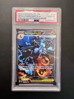 PSA 10 MEGA CHARIZARD X EX 125/094 Phantasmal Flames Pokemon Card - Image 1